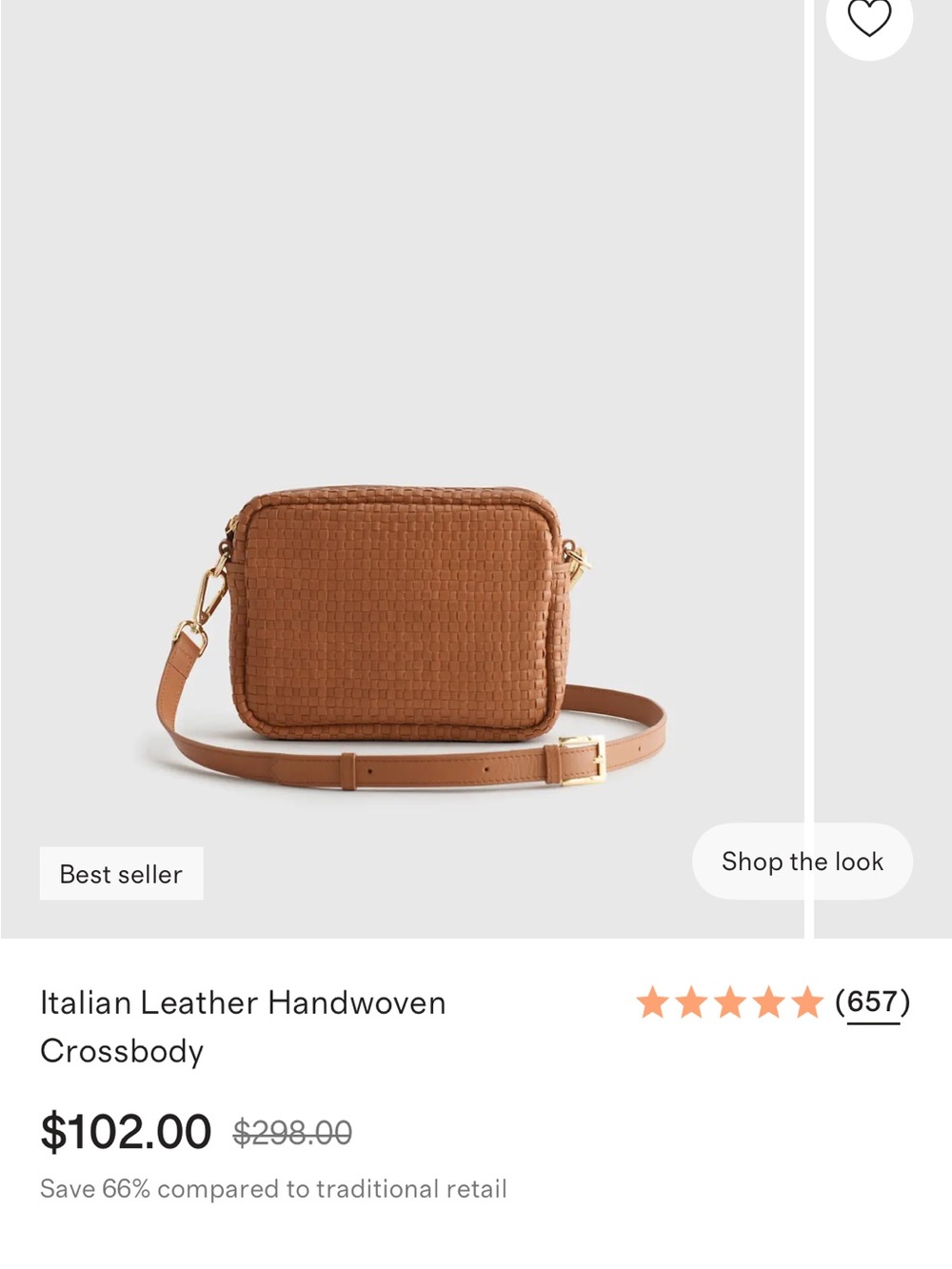 Quince Italian Leather Handwoven Crossbody - Picture 8 of 14